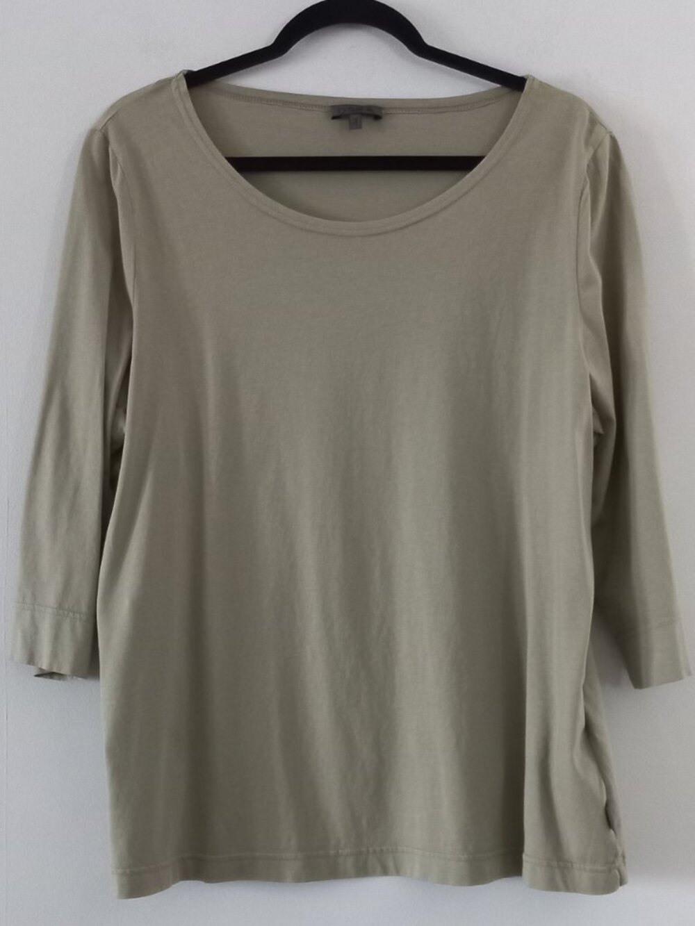 OSKA  light khaki sage green 3/4 sleeve top